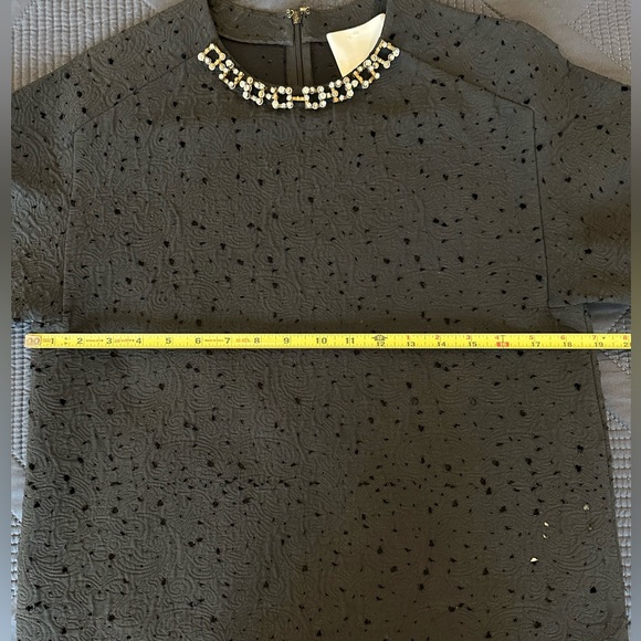 3.1 Phillip Lim top black with jeweled collar and floral pattern 6 - Picture 12 of 12